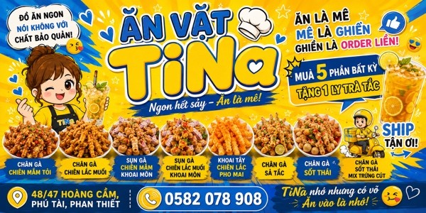 Ăn Vặt TINA - Chân Chiên Mắm Tỏi, Chân Chiên Lắc Muối & Sụn Gà Chiên Mắm Tỏi - 48/47 Hoàng Cầm
