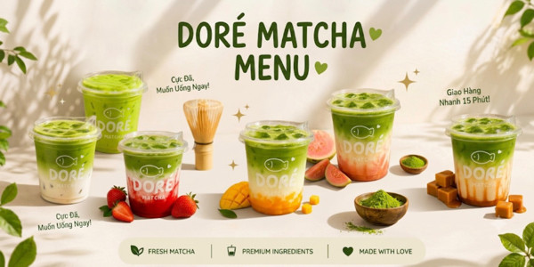 DORÉ MATCHA LATTE - BÀ HOM