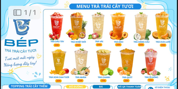BÉP - Trà Trái Cây Tươi