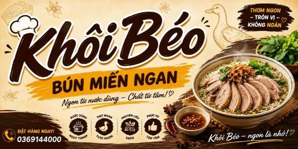 KHÔI BÉO - Bún & Miến Ngan - Cl17/09 Chiêm Mai