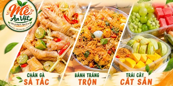 MÊ ĂN VẶT - Chân Gà Sả Tắc, Bánh Tráng Trộn & Trái Cây Cắt Sẵn - Lạc Long Quân