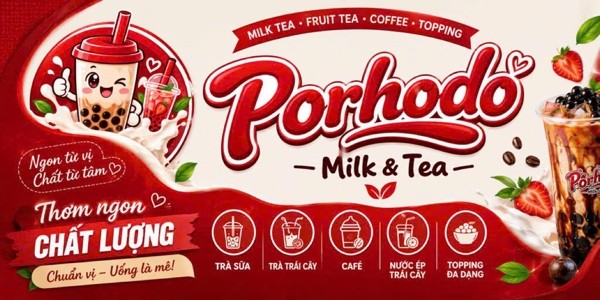Trà Hoa Quả, Trà Sữa & Nước Ép Porhodo