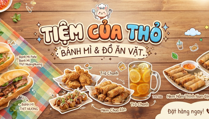 TIỆM CỦA THỎ - BÁNH MÌ & ĂN VẶT - 168 BẢO NGỌC