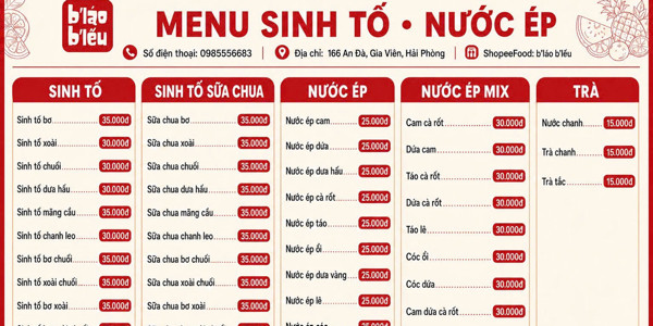 B'láo B'lếu - Sinh Tố, Nước Ép & Cà Phê Sữa Hạt - An Đà