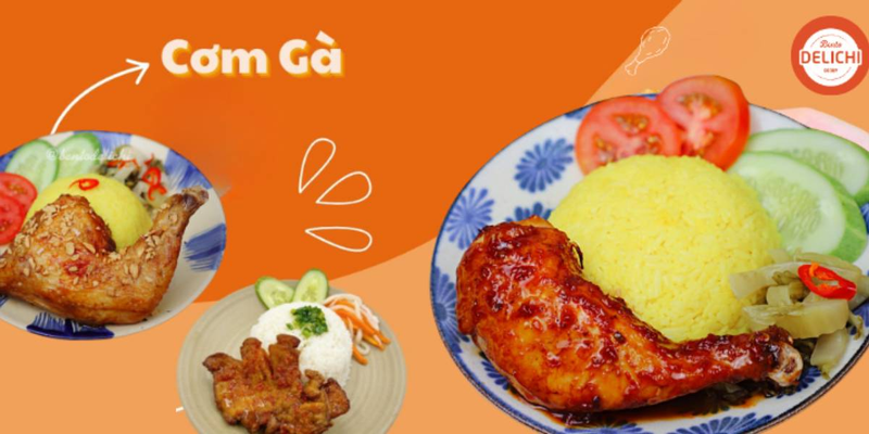 Bento Delichi (by Cooky) - Cơm Gà Mắm Tỏi, Xối Mỡ - Lý Thường Kiệt