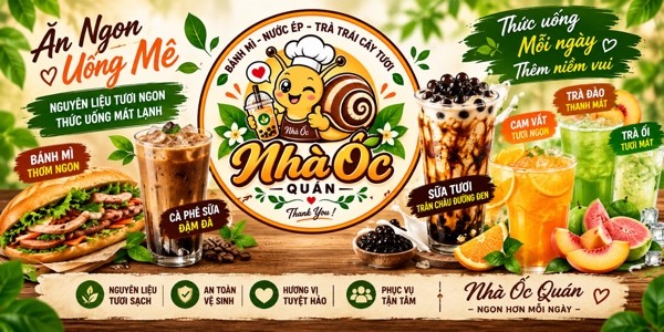 Nhà Ốc Quán - Bánh Mì, Cafe & Trà trái cây - Bùi Văn Hoà