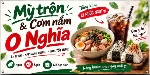 O Nghĩa - Mì Trộn & Cơm Nắm - 125/29B Nguyễn Thái Học