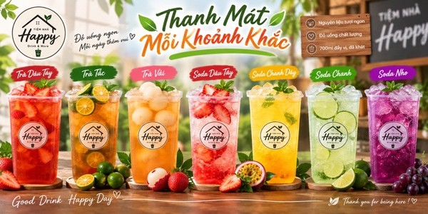 Tiệm Nhà Happy - Trà Sữa, Trà Trái Cây & Nước Ép - 112 Hạ Long