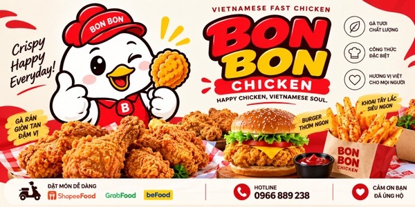 BON BON CHICKEN - Gà Rán & Cơm Gà - Đặng Văn Ngữ