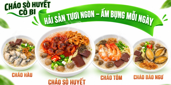 Cháo Sò Huyết Cô Bi
