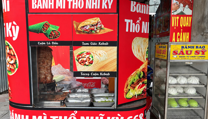 Bánh Mì Thổ Nhĩ Kỳ Kebab - Bánh Mì Tam Giác, Tacos & Dừa Tươi