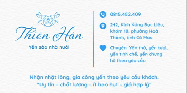 Thiên Hân Yến Sào Nhà Nuôi