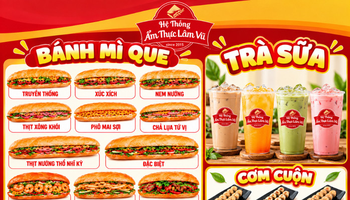 Lâm Vũ - Bánh Mì Que, Bánh Mì Bự & Cơm Nắm - Sóc Trăng