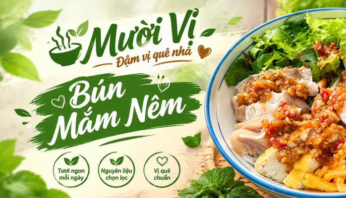 MƯỜI VỊ - Bún Mắm Nêm, Bún Nước Tương & Bánh Tráng Thịt Luộc