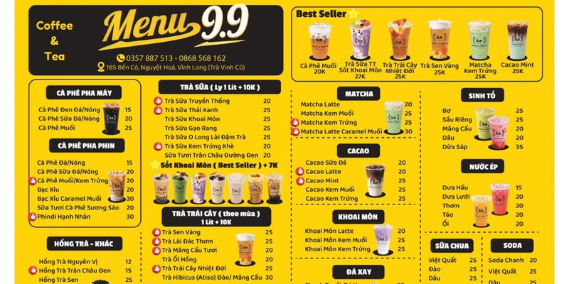 Quán Cà Phê 9.9 - Trà Sữa, Trà Trái Cây & Sinh Tố - Bến Có