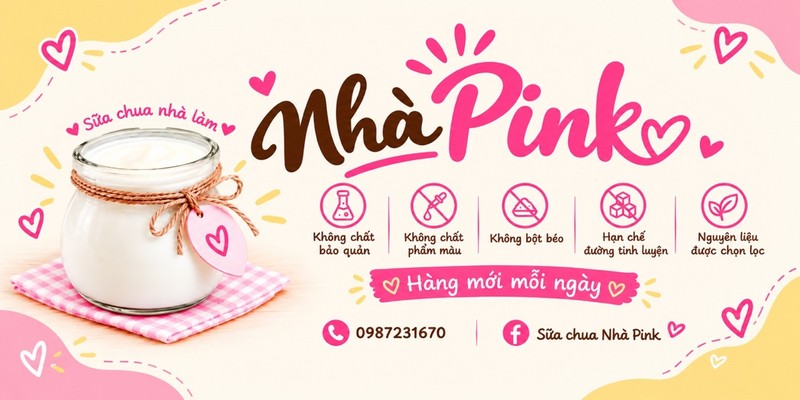 Ăn Vặt - Sữa Chua Nhà Pink - Hẻm 77 Phạm Văn Đồng