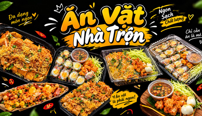 Ăn Vặt Tiệm Nhà Trộn - Bánh Tráng Trộn, Cuốn & Nướng - Võ Văn Kiệt