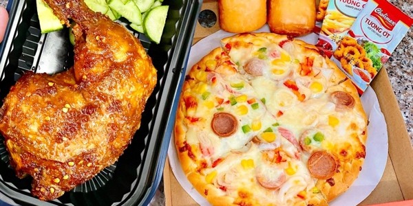 Gà Nướng Sốt & Pizza Mai Mai