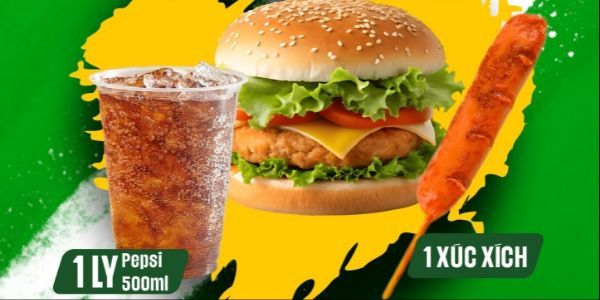 Vinh Food - Burger Gà Giòn - Nguyễn Hội