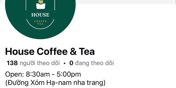 House Coffee & Tea - Đường Xóm Hạ