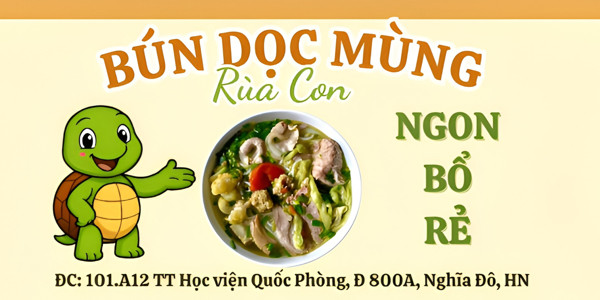 Rùa Con - Bún Cần & Dọc Mùng - Đường 800A