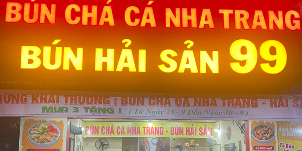Bún Chả Cá Nha Trang - Hải Sản 99 - Đường 30 Tháng 4