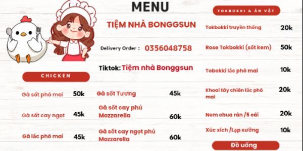 Tiệm Nhà BONGG SUN - Gà Rán & Tokbokki - Giải Phóng