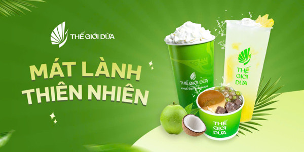 Thế Giới Dừa - Trà Sữa Dừa Mix & Chè Ít Ngọt - 150 Tân Mai
