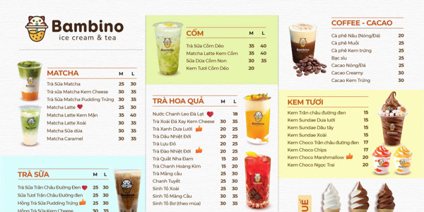 Bambino - Icecream & Tea - Cách Mạng Tháng 8