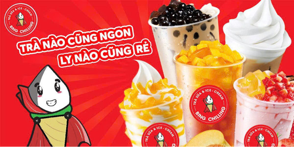 Trà Sữa Bing Chilling - Kem, Trà Sữa Kem Trứng Dừa Nướng & Trà Hoa Quả - 75 Phú Diễn