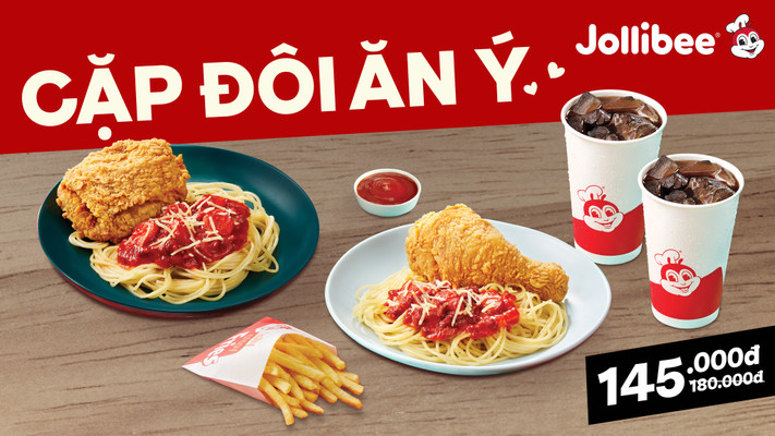Gà rán và Mì Ý - Jollibee - Bạch Đằng