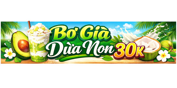Bơ Già Dừa Non - Ngon Quên Lối Về